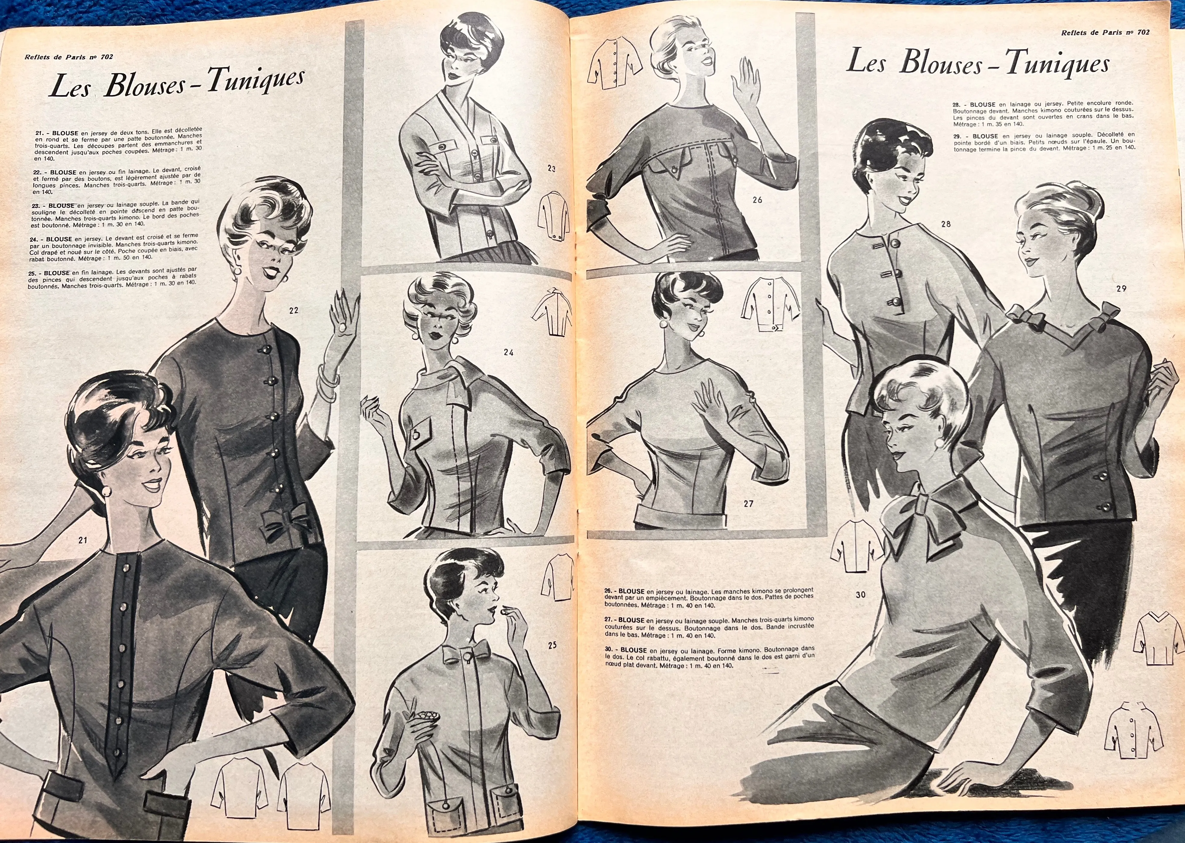 11th August 1960 French Women's Magazine Votre Mode/Reflets de Paris incl Dress Pattern