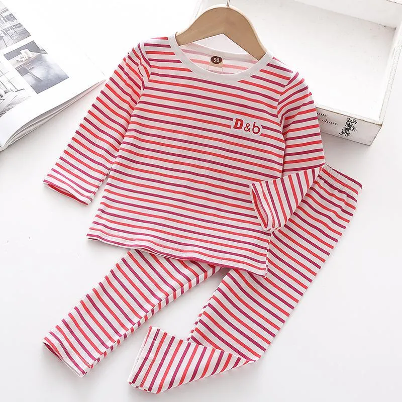 2-piece Striped Pajamas Sets for Children Boy