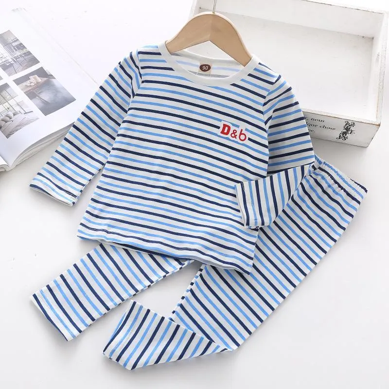 2-piece Striped Pajamas Sets for Children Boy