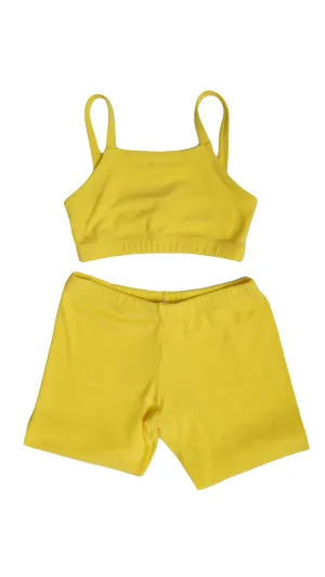 Artemide Terry Lemon Top And Shorts Set