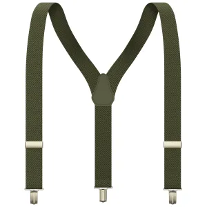 Asparagus Slim Suspenders for Men & Women Boys & Girls Y-back Shape 1 inch wide