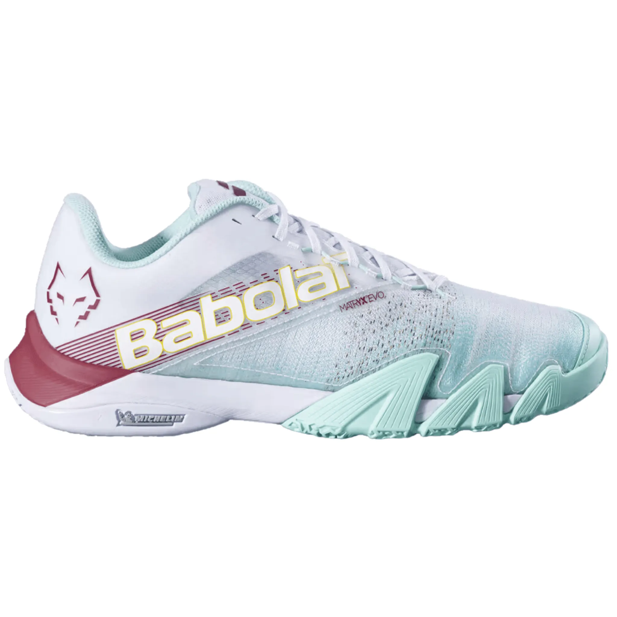 Babolat Jet Premura 2 Men's Padel Shoes in White and Red-2024 Lebron Edition