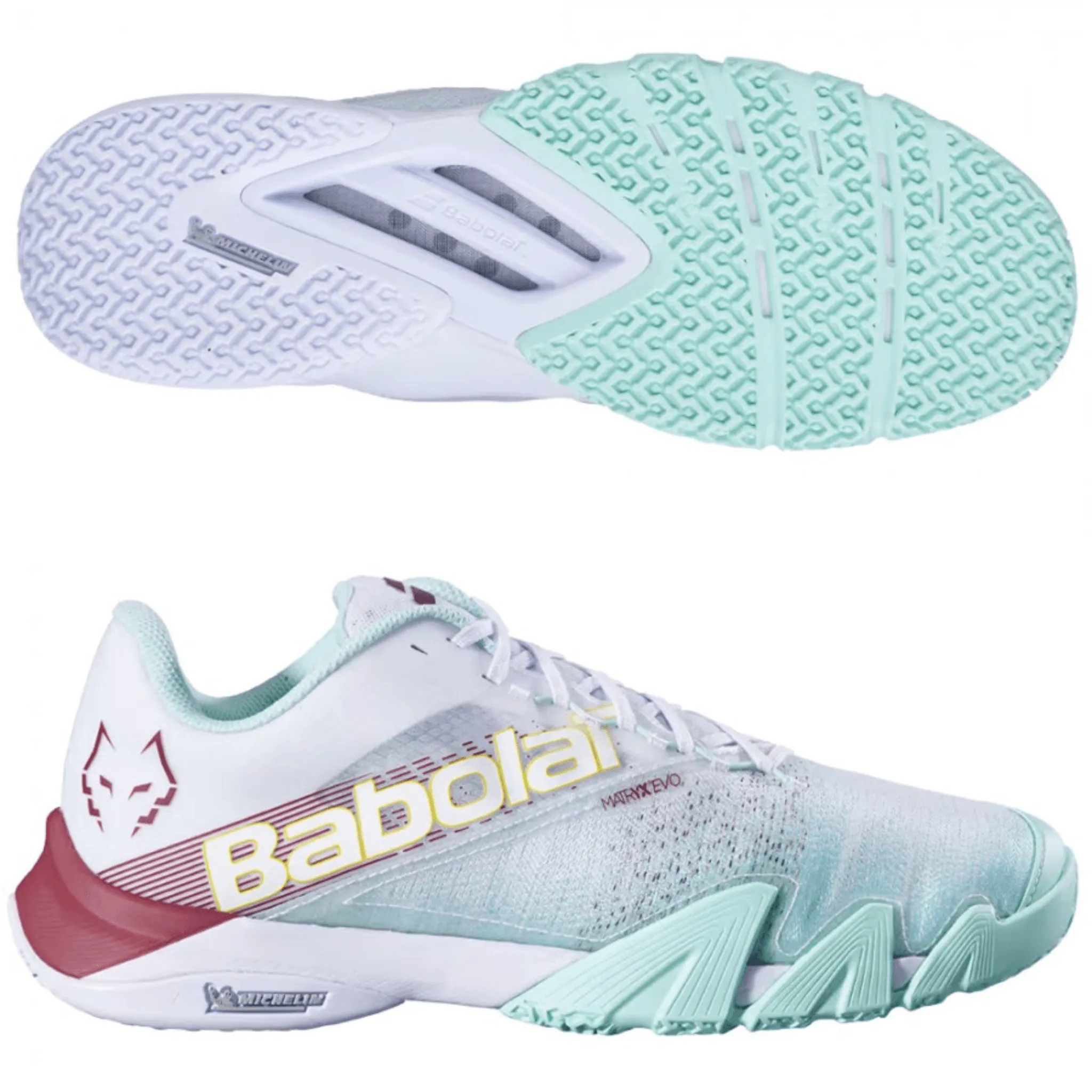 Babolat Jet Premura 2 Men's Padel Shoes in White and Red-2024 Lebron Edition