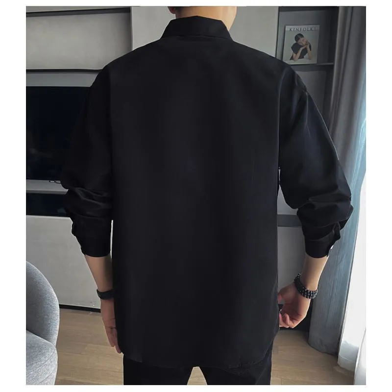 Bamboo Fiber Workwear Slim-Fit Business Wrinkle-Free Solid Color Long Sleeve Shirt