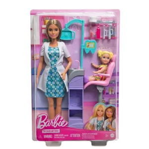 Barbie Careers Dentist Doll Playset 2 Dolls Chair Sink Accessories