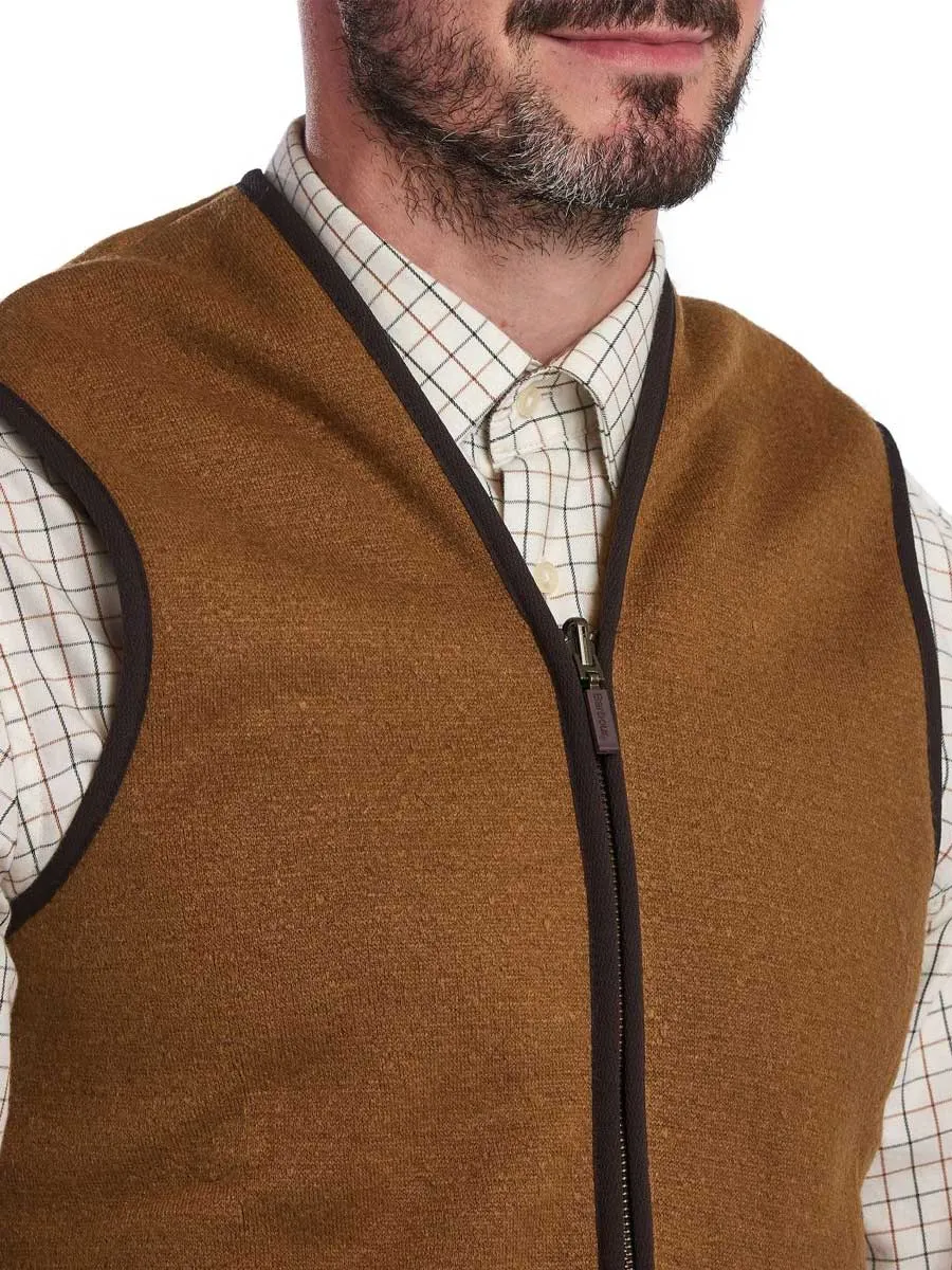 BARBOUR - Men's Warm Pile Waistcoat/Zip-In Liner - Brown