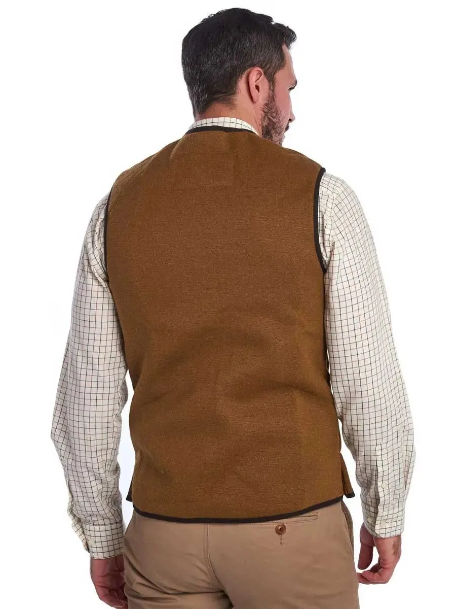 BARBOUR - Men's Warm Pile Waistcoat/Zip-In Liner - Brown