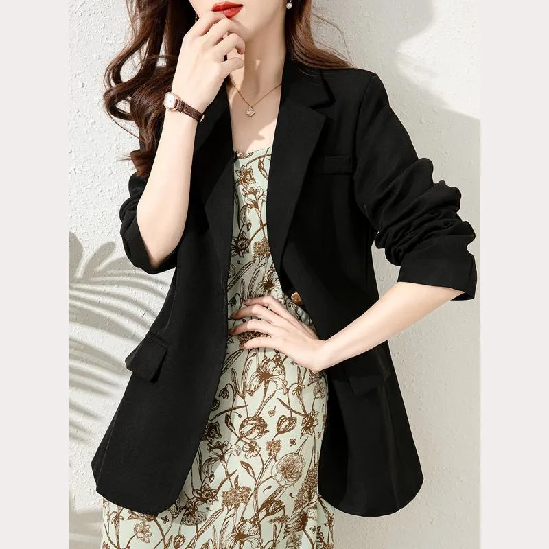 Black Casual Pocket Solid Blazer