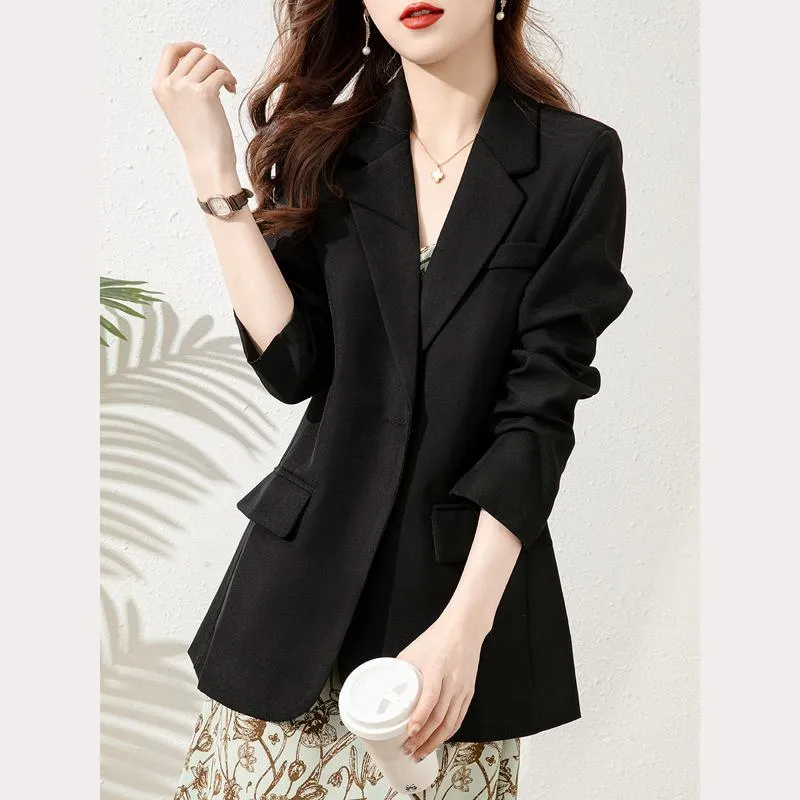 Black Casual Pocket Solid Blazer