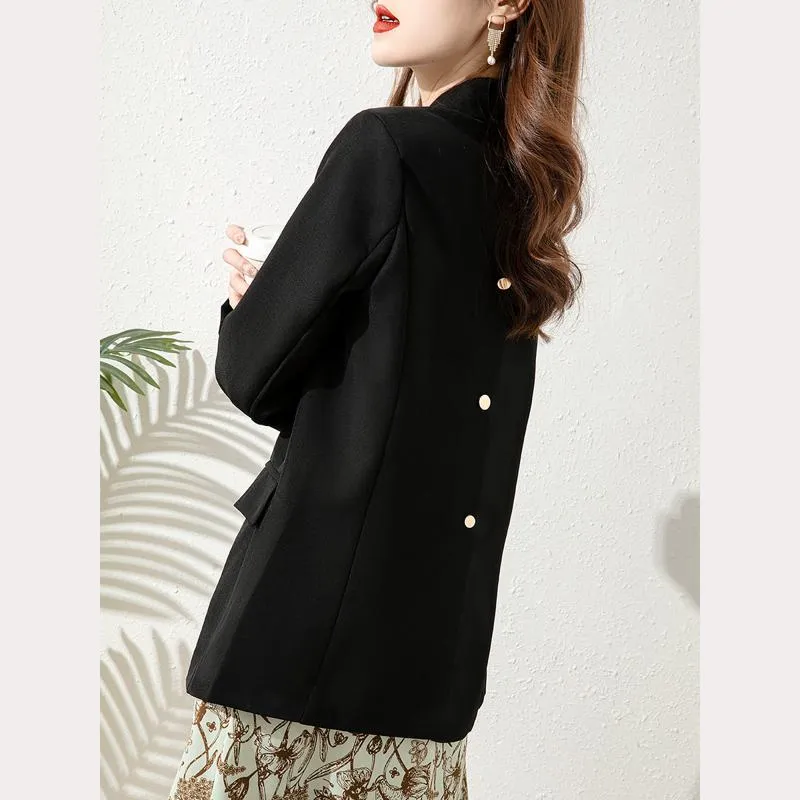 Black Casual Pocket Solid Blazer