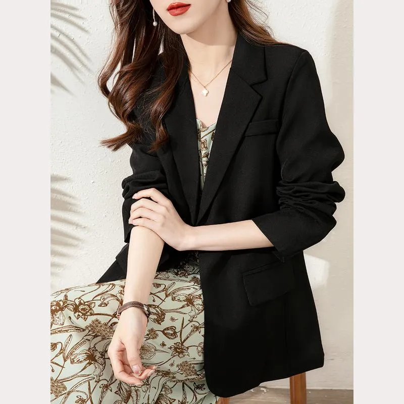 Black Casual Pocket Solid Blazer