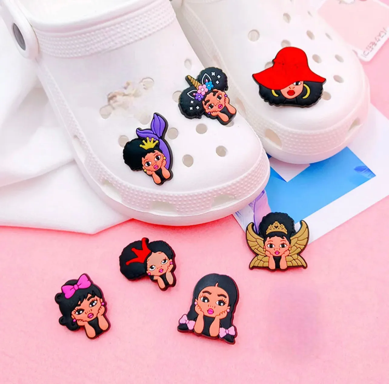 Black Girl Magic Shoe Charms 7pcs Shoe Charms Decoration/Croc Charms