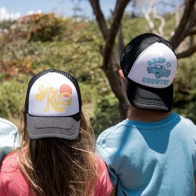 B/W Sun Kissed Trucker Hat