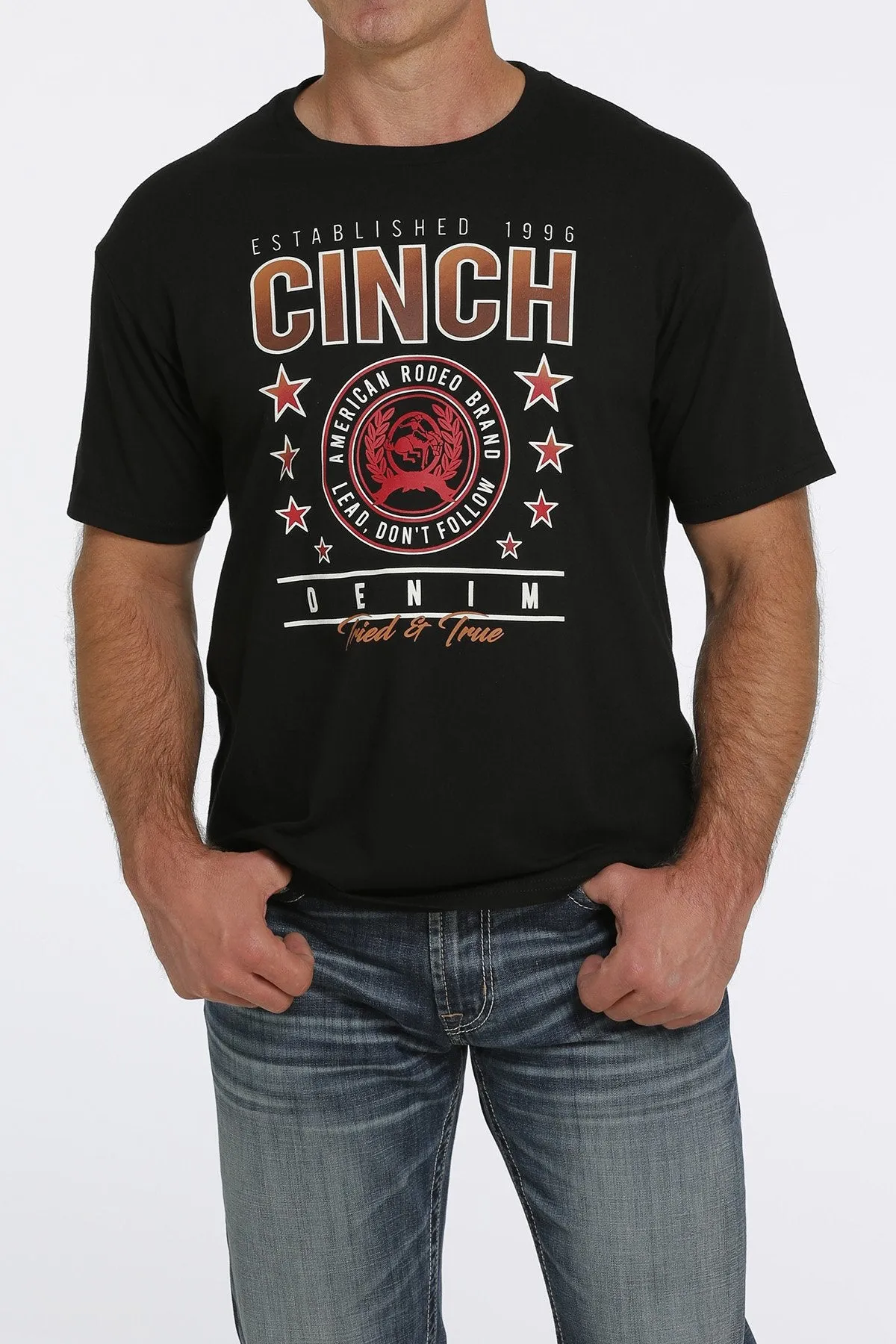 Cinch Mens Denim Tee - Black - MTT1690513