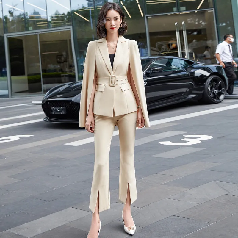 Cloak Suit Female Fashion Two-piece Suit