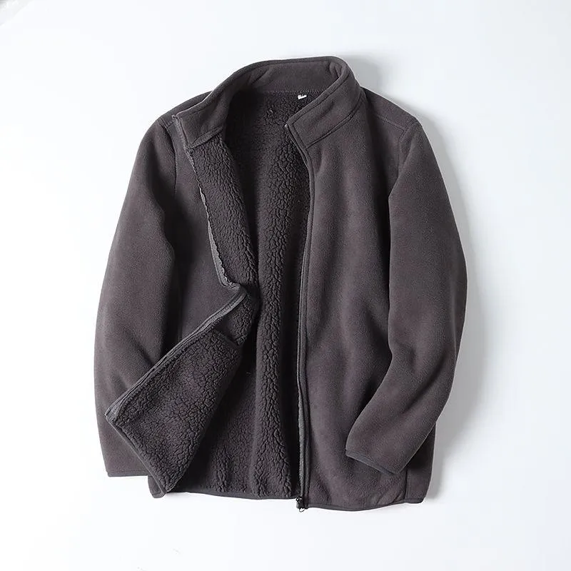 Composite Thickened Double Layer Flannel Coat