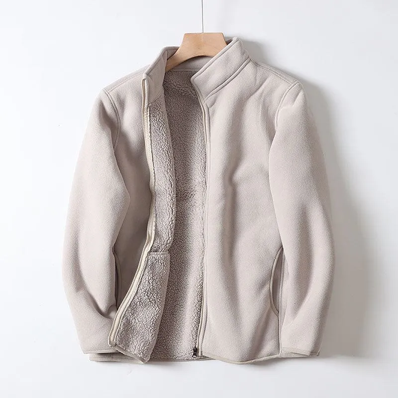 Composite Thickened Double Layer Flannel Coat