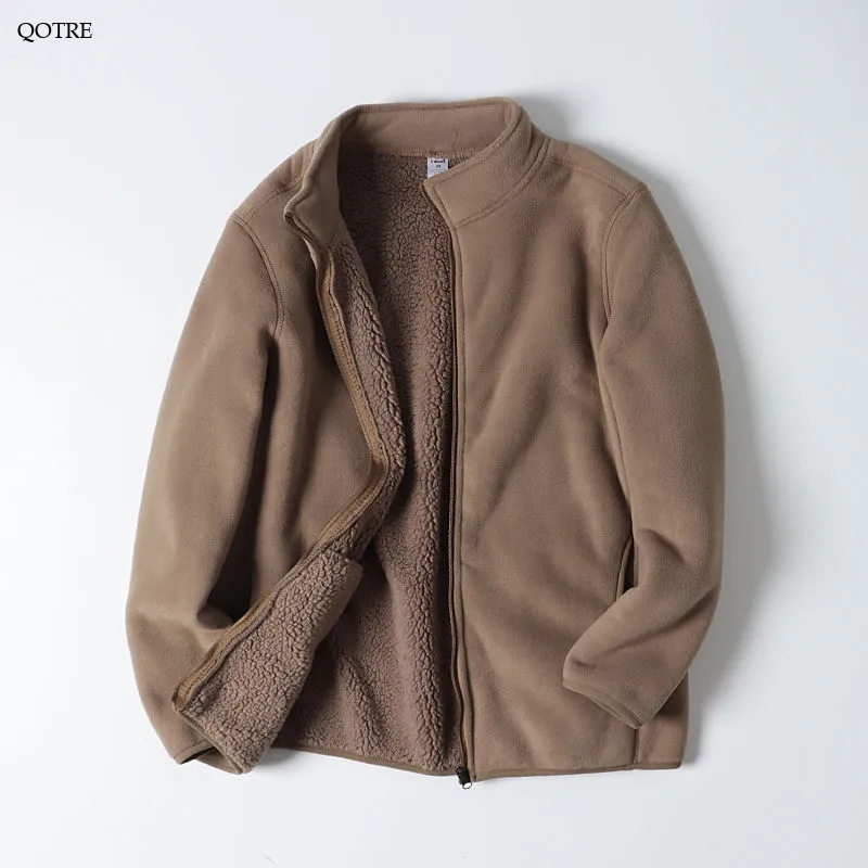 Composite Thickened Double Layer Flannel Coat