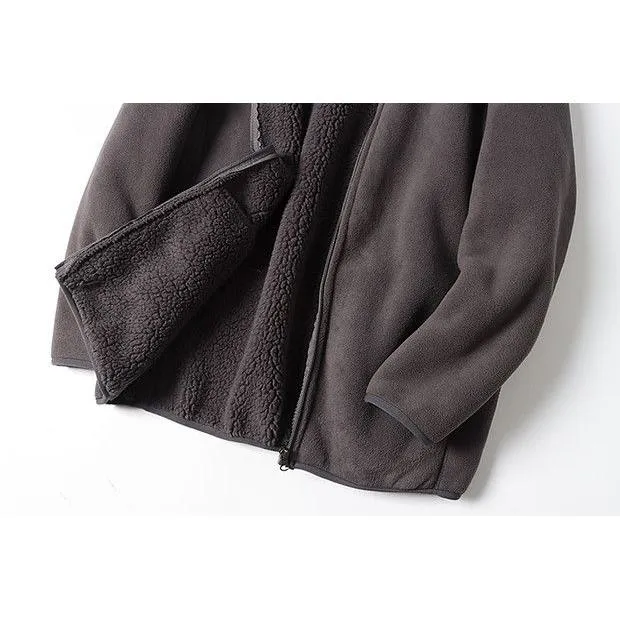 Composite Thickened Double Layer Flannel Coat