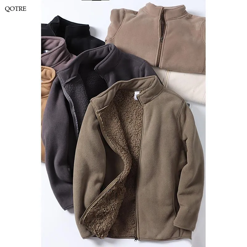 Composite Thickened Double Layer Flannel Coat