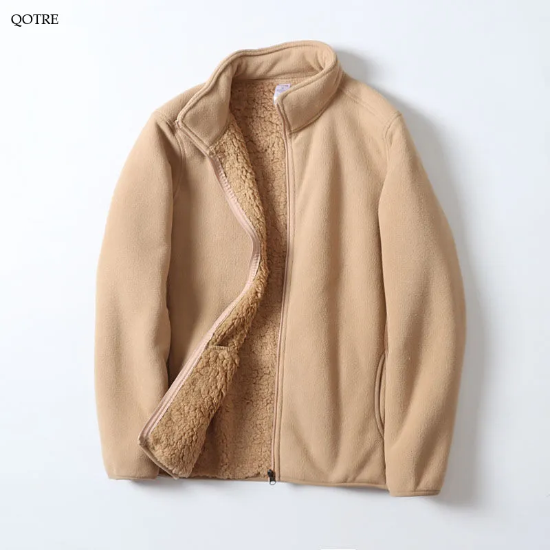 Composite Thickened Double Layer Flannel Coat