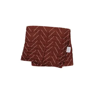 Cotton Muslin Burp Cloth, Rust Mudcloth