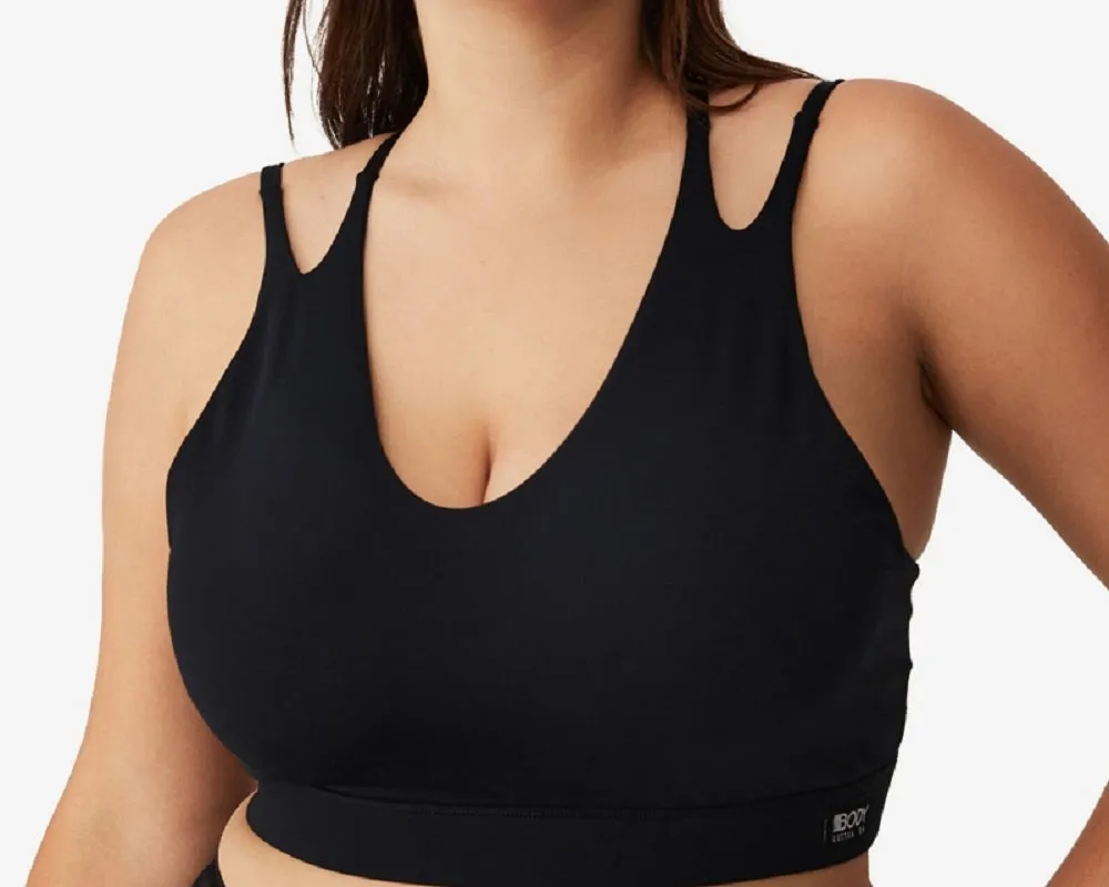 COTTON ON Women's Active Ultimate Workout Crop Top Black