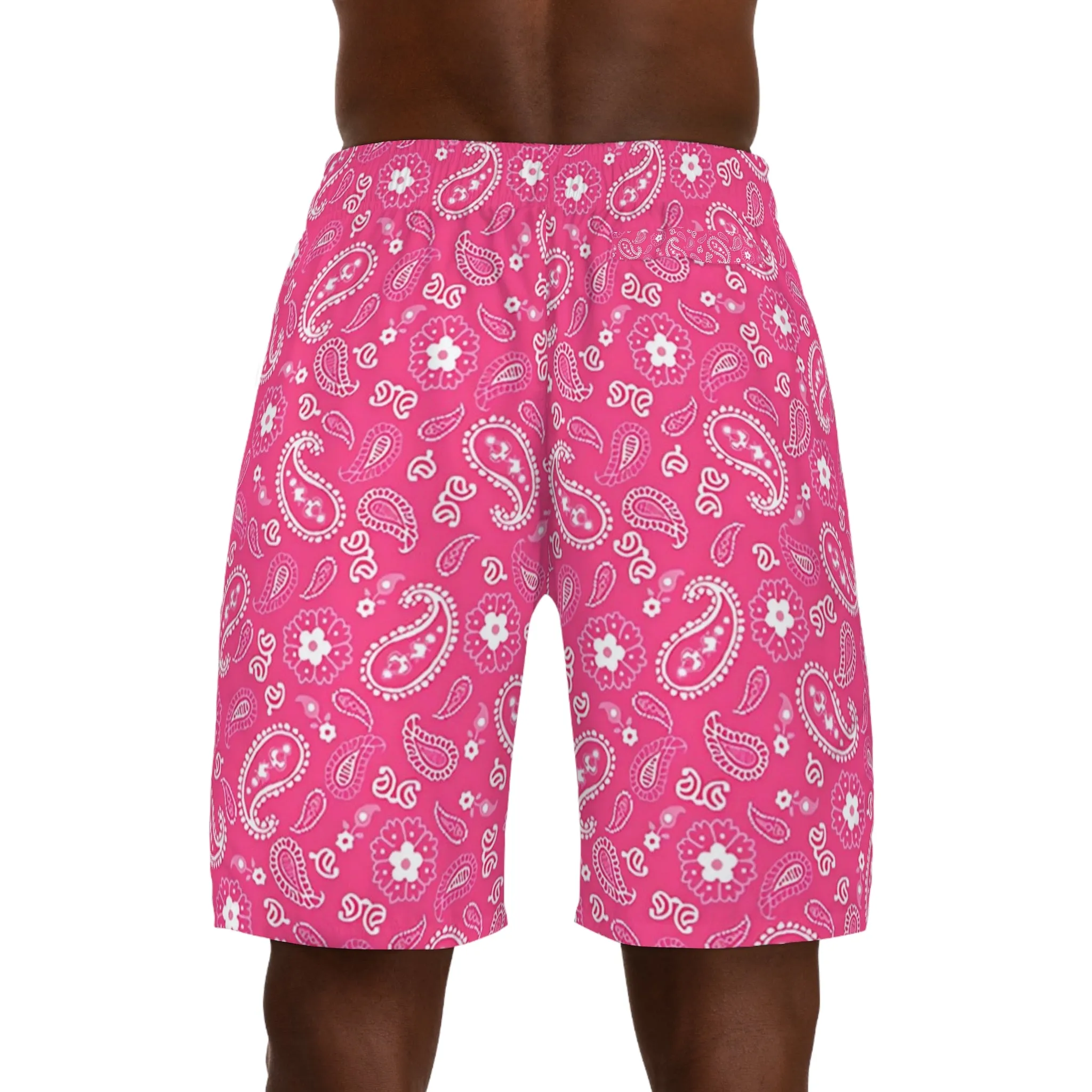 Crowgodshi Men's Pink Colors Hawaiian Shorts