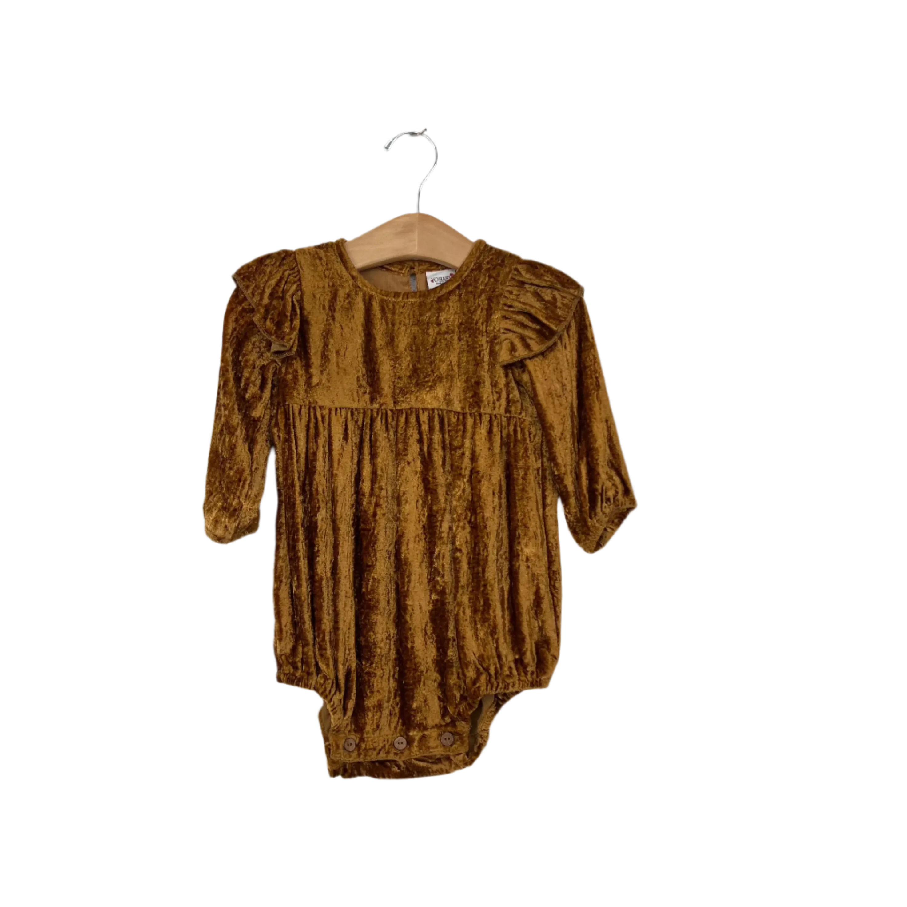 Crushed Velvet Onesie Gold