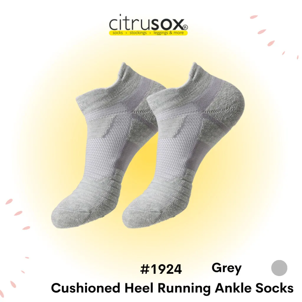 Cushioned Heel Running Performance Ankle Socks