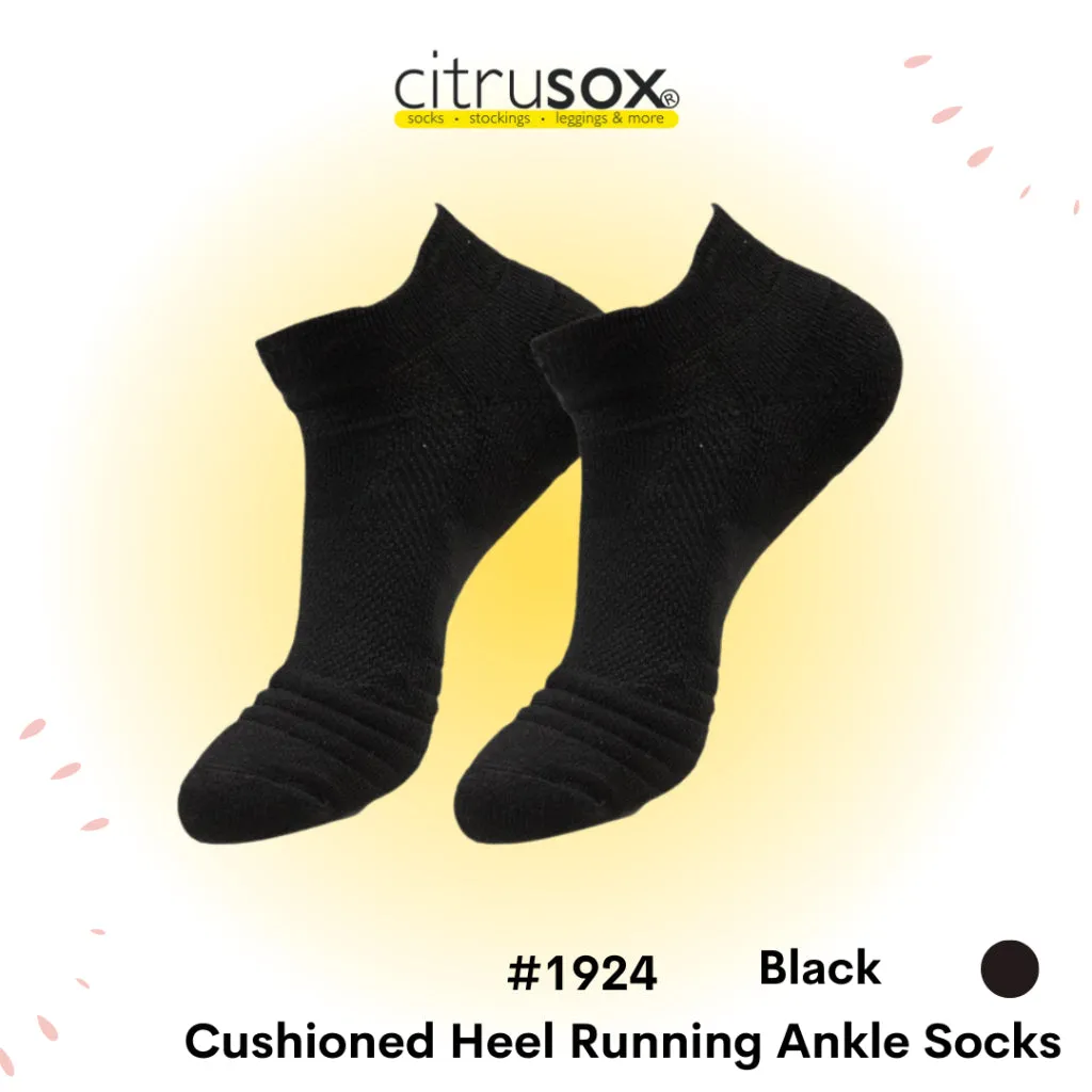 Cushioned Heel Running Performance Ankle Socks