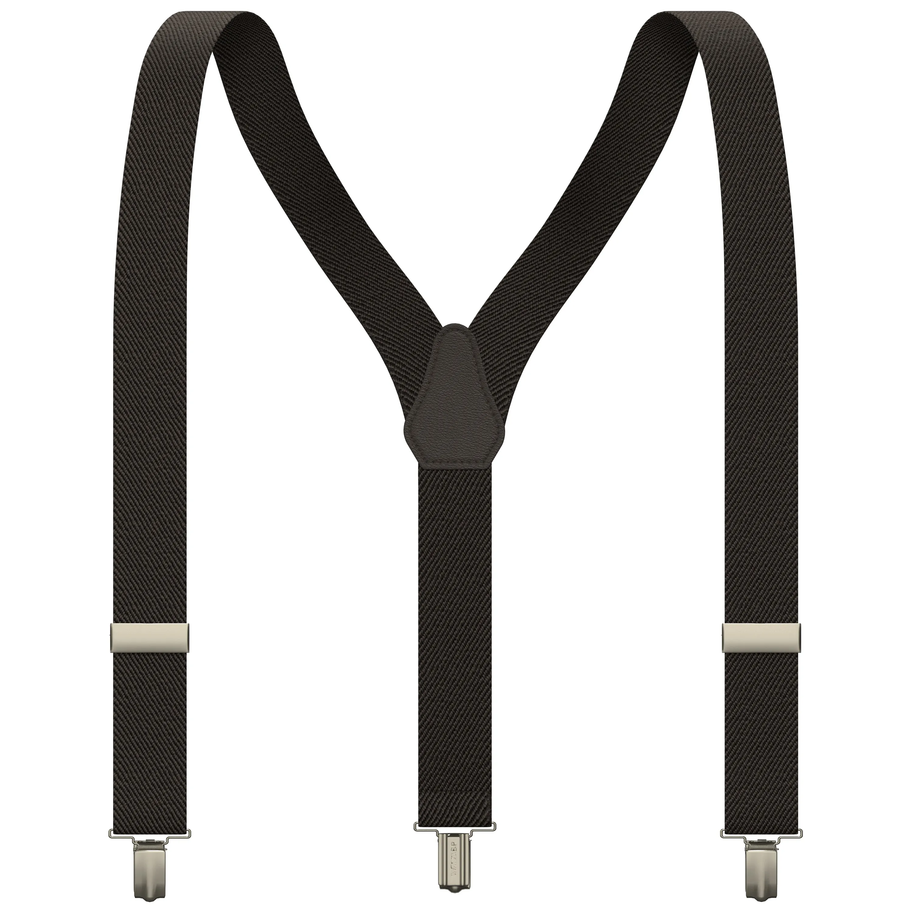 Dark Brown Slim Suspenders for Men & Women Boys & Girls Y-back Shape 1 inch wide