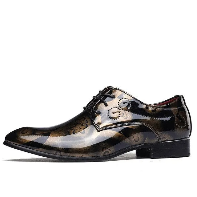 Designer Print Leather Luxury Fashion Oxford Shoes