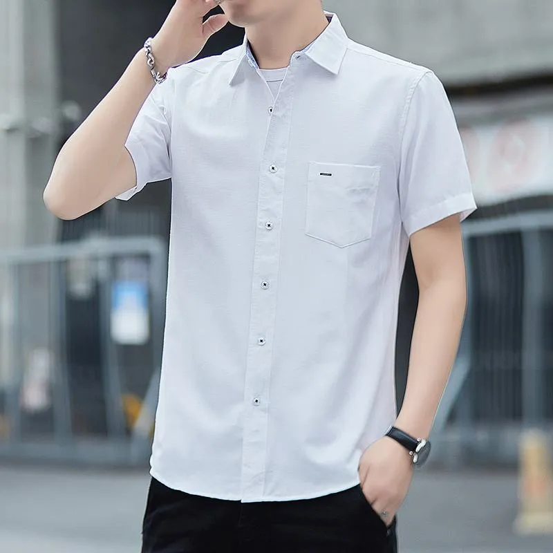 Elasticity Casual Short Sleeve Shirt