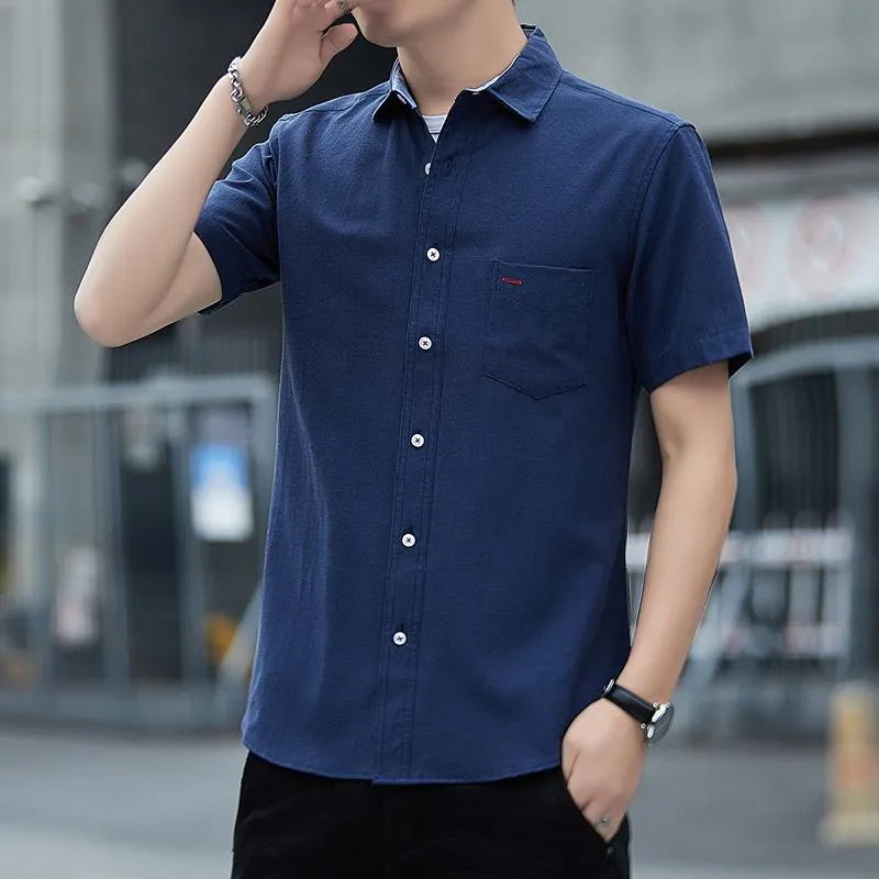 Elasticity Casual Short Sleeve Shirt