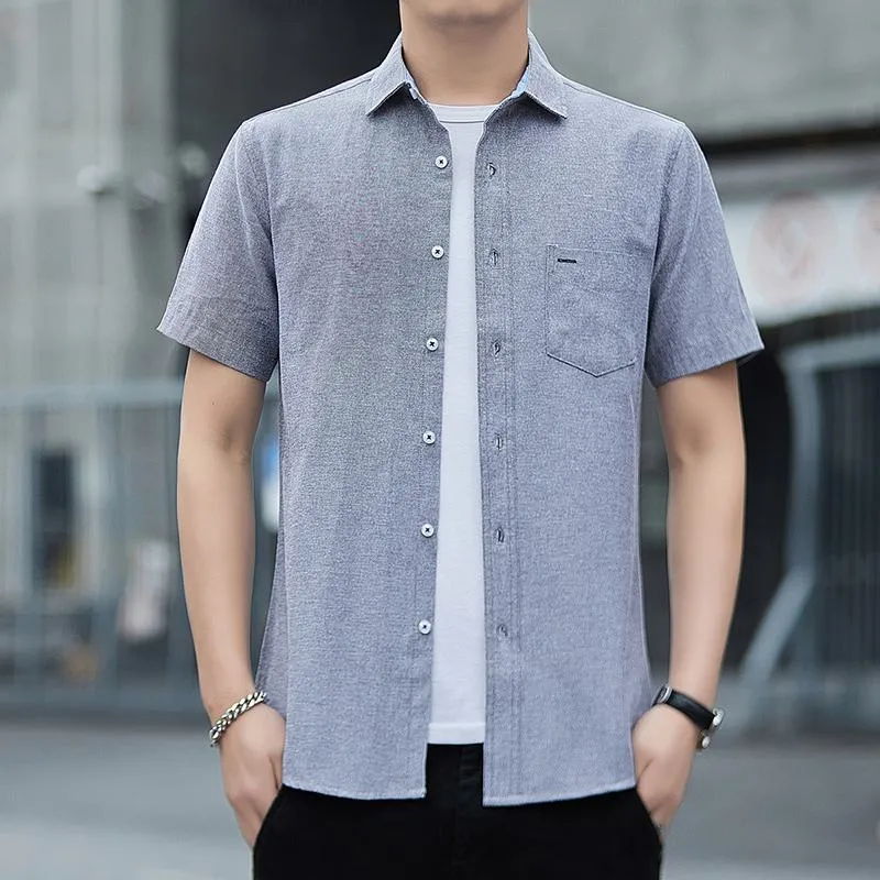 Elasticity Casual Short Sleeve Shirt