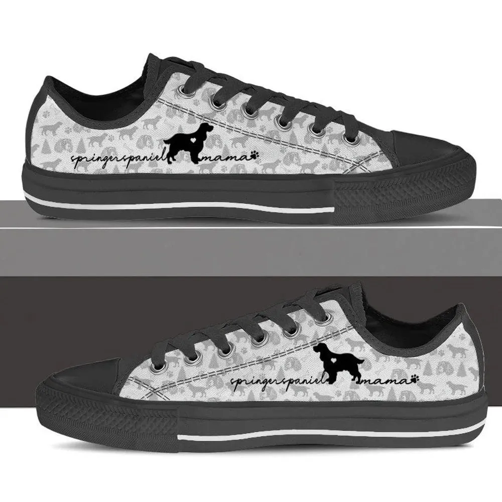 English Springer Spaniel Low Top Shoes, Dog Printed Shoes, Canvas Shoes For Men, Women