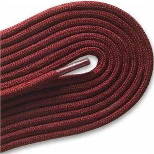 Fashion Casual/Athletic Round 3/16" Laces Custom Length with Tip - Maroon (1 Pair Pack) Shoelaces