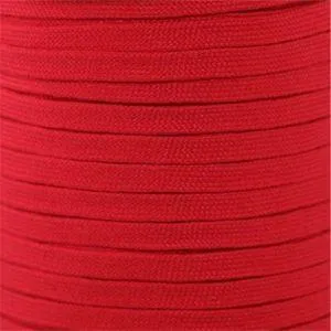 Flat Athletic Laces Custom Length with Tip - Red (1 Pair Pack) Shoelaces