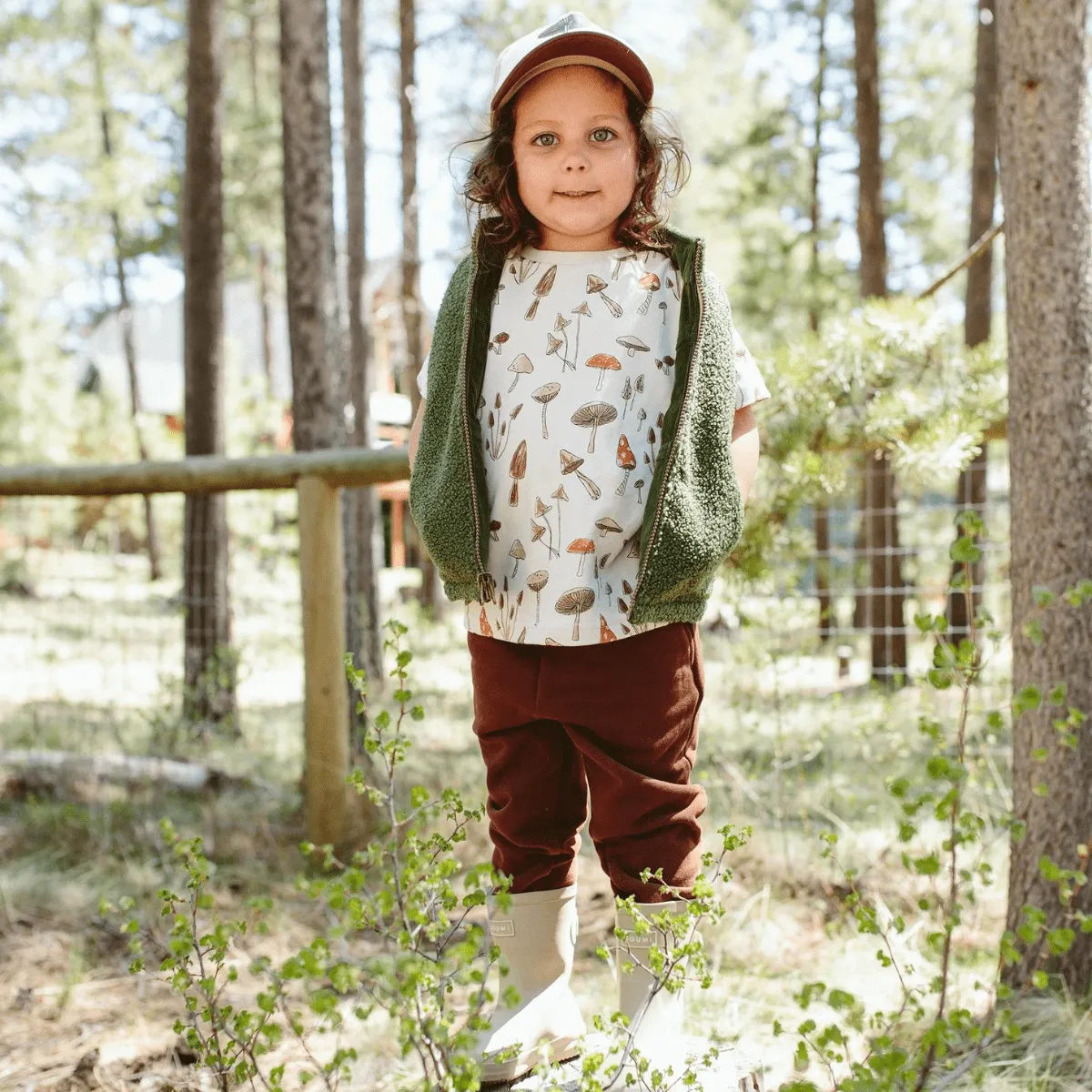 French Terry Kids Sweatsuit Set - Redwood