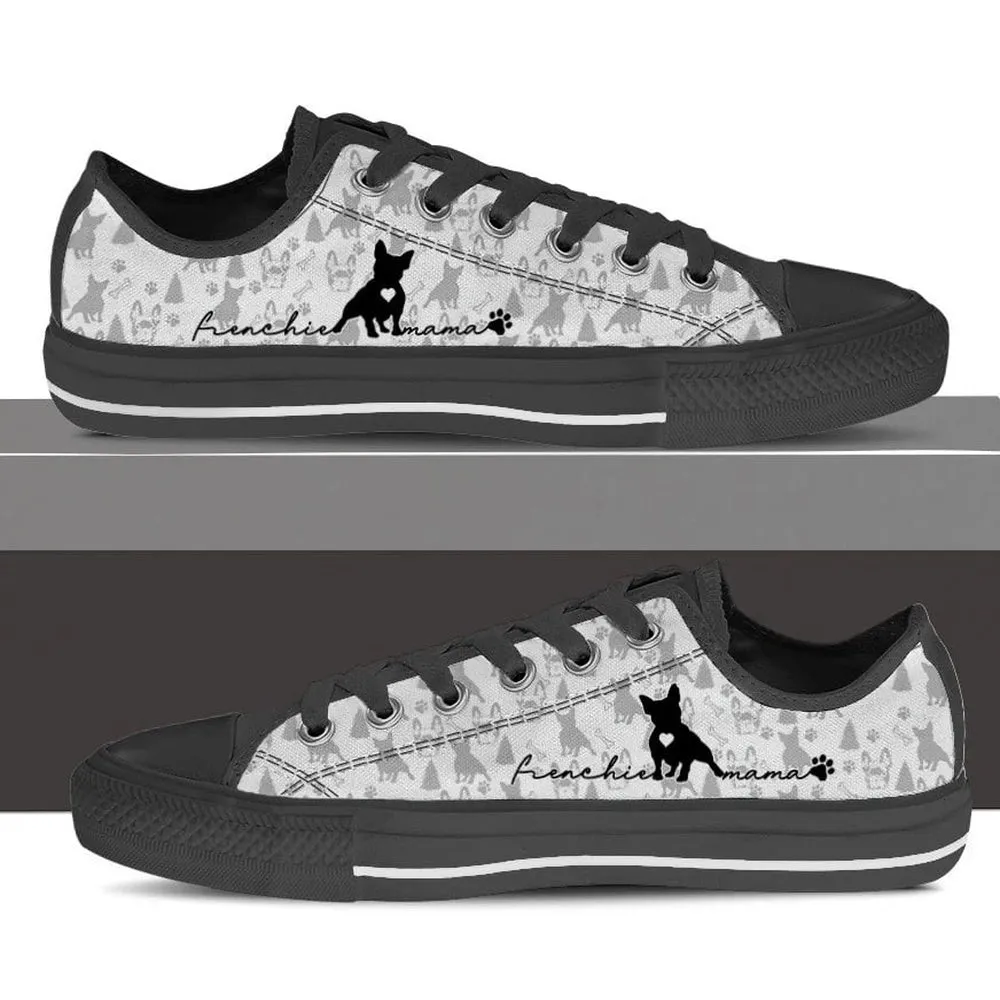 Frenchie Low Top Shoes, Dog Printed Shoes, Canvas Shoes For Men, Women