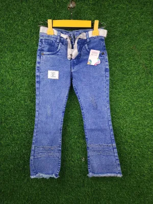 Girls Blue Denim Bell Bottom