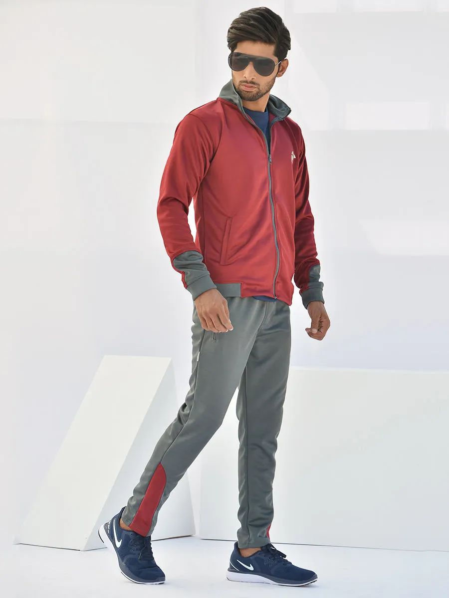 High Street - Tracksuit - Maroon / Steel Grey