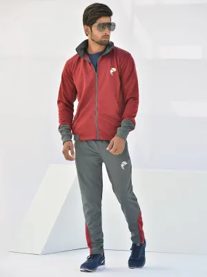 High Street - Tracksuit - Maroon / Steel Grey