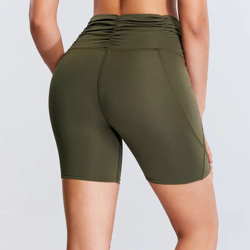 High-Waisted Quick-Drying Yoga Tight-Fitting Sports Fitness Running Sports Shorts