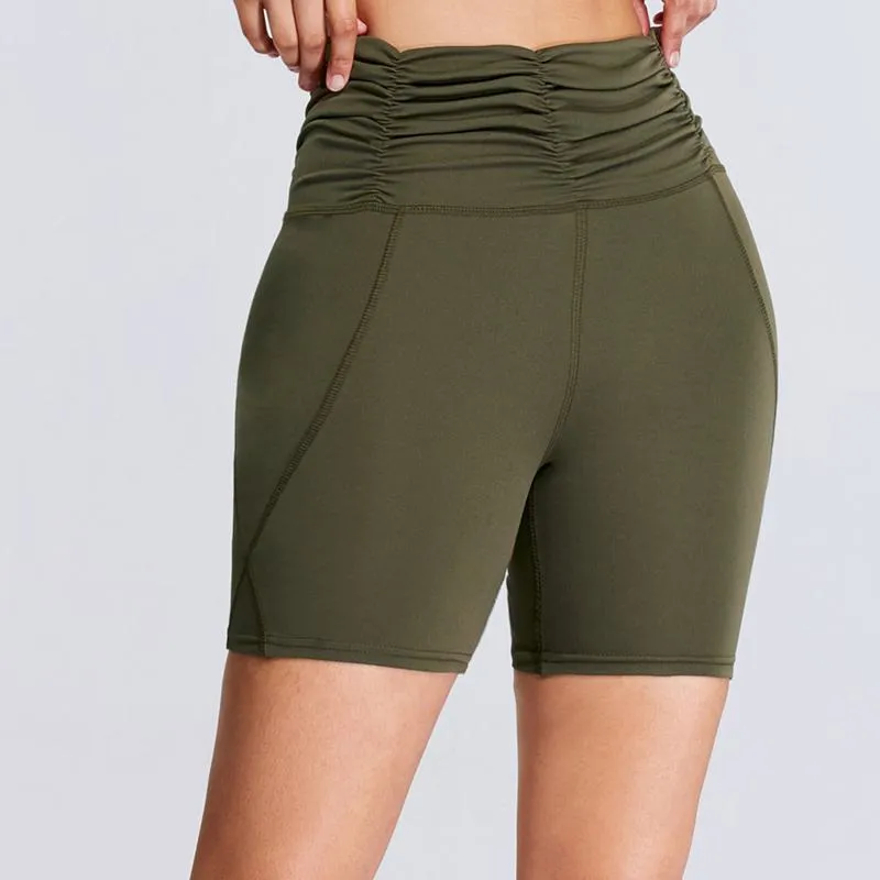 High-Waisted Quick-Drying Yoga Tight-Fitting Sports Fitness Running Sports Shorts