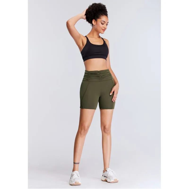 High-Waisted Quick-Drying Yoga Tight-Fitting Sports Fitness Running Sports Shorts