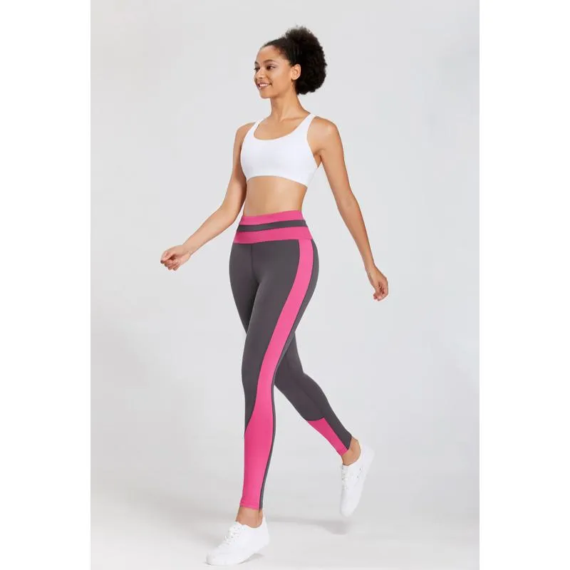 High-Waisted Yoga Tight-Fitting Color-Blocking Fitness Capable Running Sports Leggings