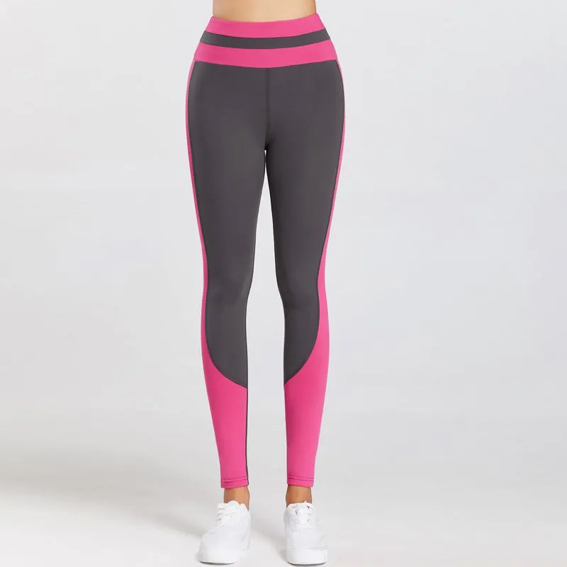 High-Waisted Yoga Tight-Fitting Color-Blocking Fitness Capable Running Sports Leggings