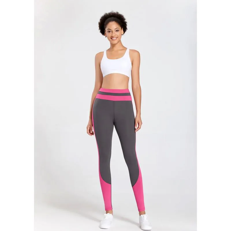 High-Waisted Yoga Tight-Fitting Color-Blocking Fitness Capable Running Sports Leggings